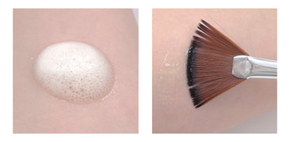 ■手順 ①フォーマー15を4プッシュ分使って洗顔し、乾かす ②ミルクピールを2.5ml分カップに注ぎ、ブラシを使って顔全体に塗布する ③1分半から2分半放置する ④水で洗い流す