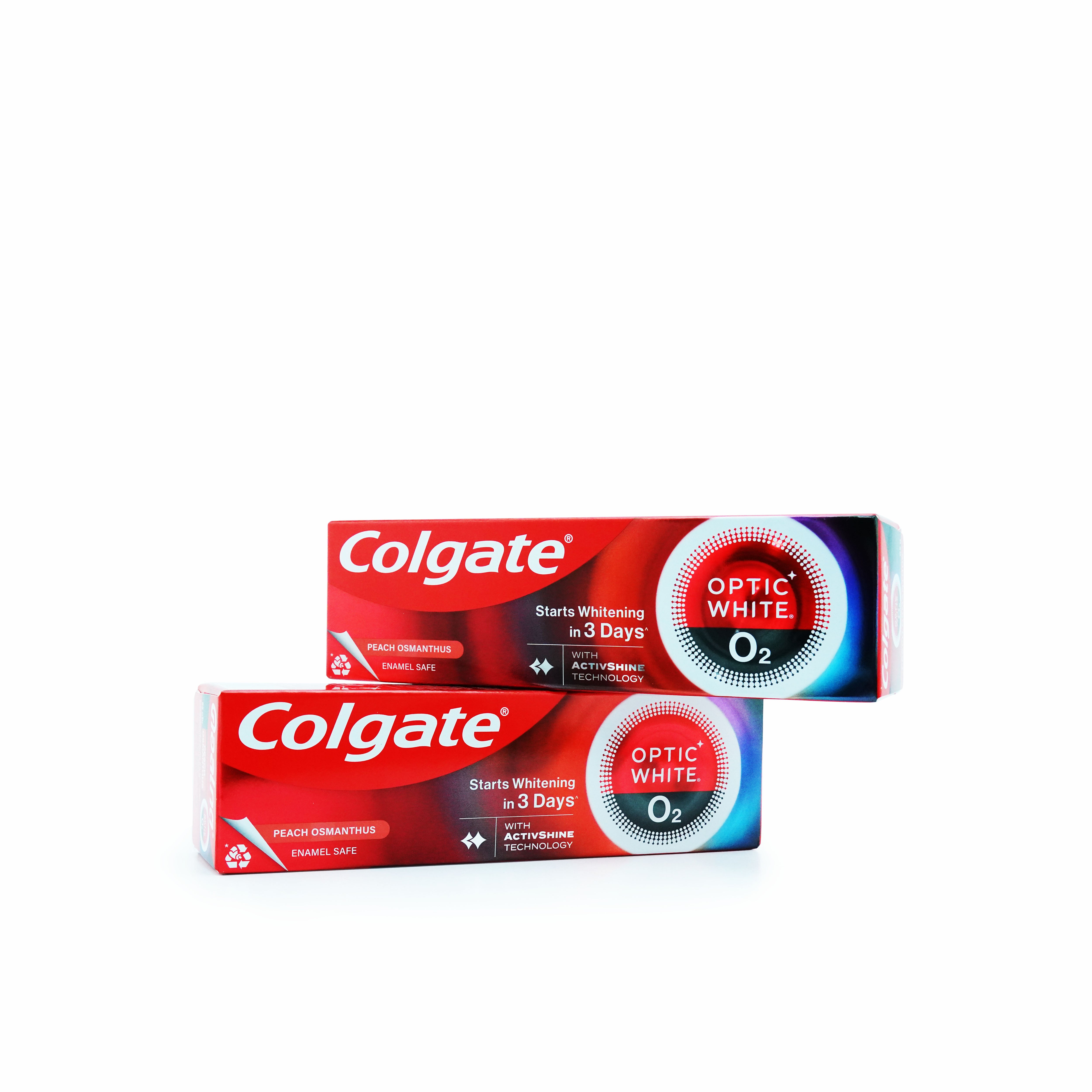 Colgate オプティックホワイト プラチナム 10x  116g x 2本 コルゲート オプティックホワイト プラスシャイン 100g Colgate Optic