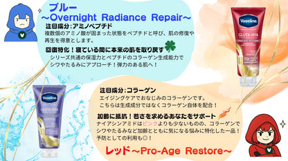 ヴァセリン Gluta Hya プロエイジ リストアローション(Vaseline Healthy Bright Gluta Hya Serum Burst Lotion Pro-Age Restore)